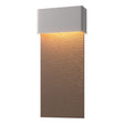 Hubbardton Forge 2019 Coastal Burnished Steel Coastal Bronze Stratum Large Dark Sky Friendly LED Outdoor Sconce