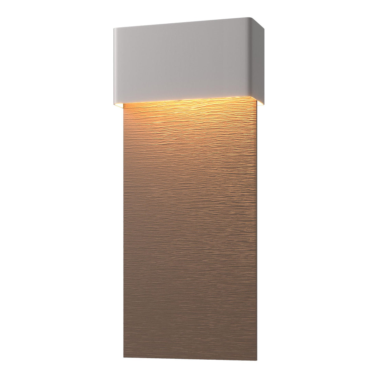 Hubbardton Forge 2019 Coastal Burnished Steel Coastal Bronze Stratum Large Dark Sky Friendly LED Outdoor Sconce