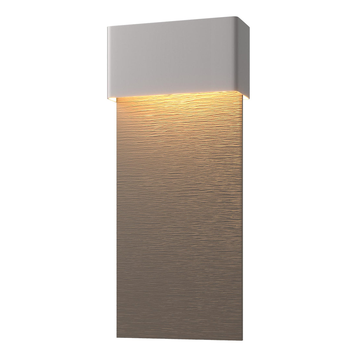 Hubbardton Forge 2019 Coastal Burnished Steel Coastal Dark Smoke Stratum Large Dark Sky Friendly LED Outdoor Sconce