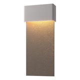 Hubbardton Forge 2019 Coastal Burnished Steel Coastal Dark Smoke Stratum Large Dark Sky Friendly LED Outdoor Sconce