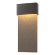 Hubbardton Forge 2019 Coastal Oil Rubbed Bronze Coastal Dark Smoke Stratum Large Dark Sky Friendly LED Outdoor Sconce