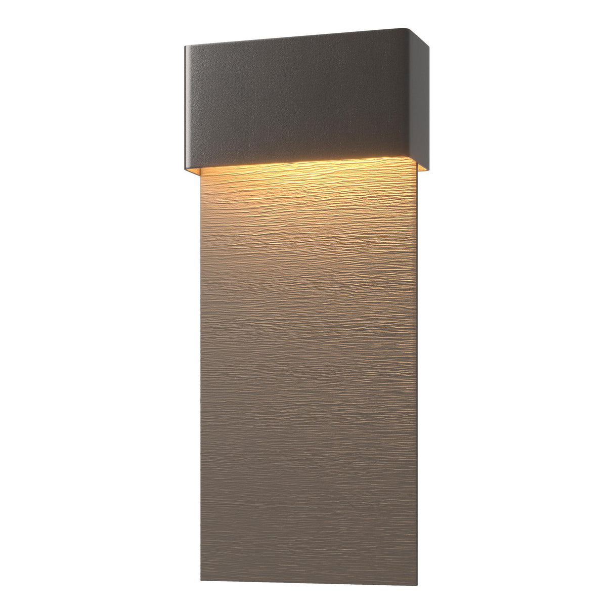 Hubbardton Forge 2019 Coastal Oil Rubbed Bronze Coastal Dark Smoke Stratum Large Dark Sky Friendly LED Outdoor Sconce