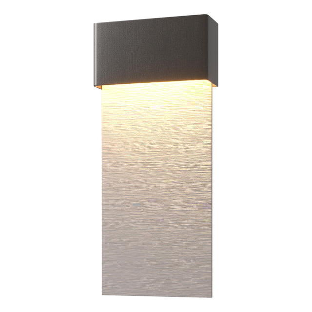 Hubbardton Forge 2019 Coastal Oil Rubbed Bronze Coastal Burnished Steel Stratum Large Dark Sky Friendly LED Outdoor Sconce