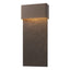 Hubbardton Forge 2019 Coastal Bronze Coastal Oil Rubbed Bronze Stratum Large Dark Sky Friendly LED Outdoor Sconce