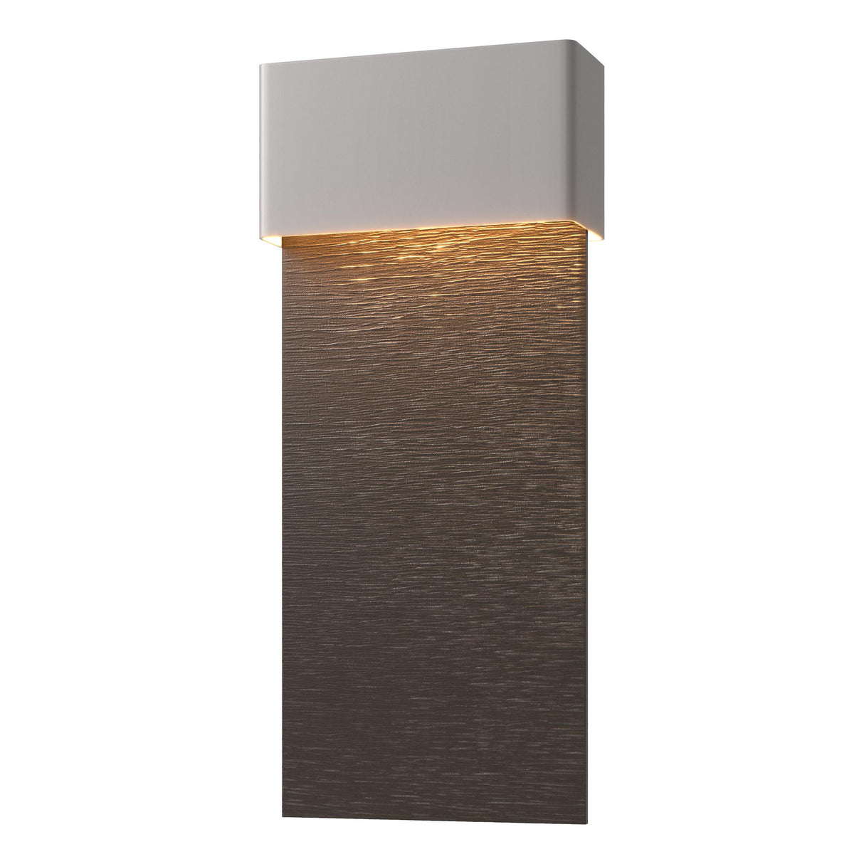 Hubbardton Forge 2019 Coastal Burnished Steel Coastal Oil Rubbed Bronze Stratum Large Dark Sky Friendly LED Outdoor Sconce