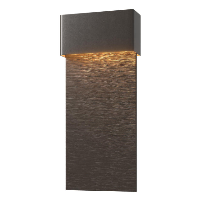 Hubbardton Forge 2019 Coastal Oil Rubbed Bronze Coastal Oil Rubbed Bronze Stratum Large Dark Sky Friendly LED Outdoor Sconce