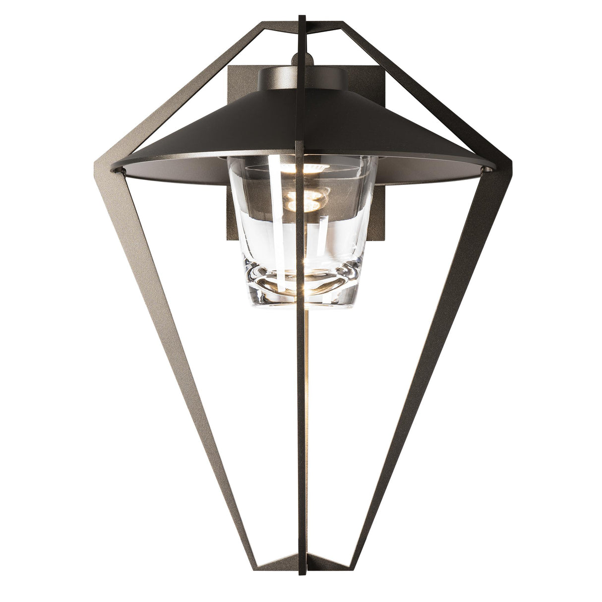 Hubbardton Forge 2022 Coastal Oil Rubbed Bronze Clear Glass (ZM) Stellar Small Outdoor Sconce