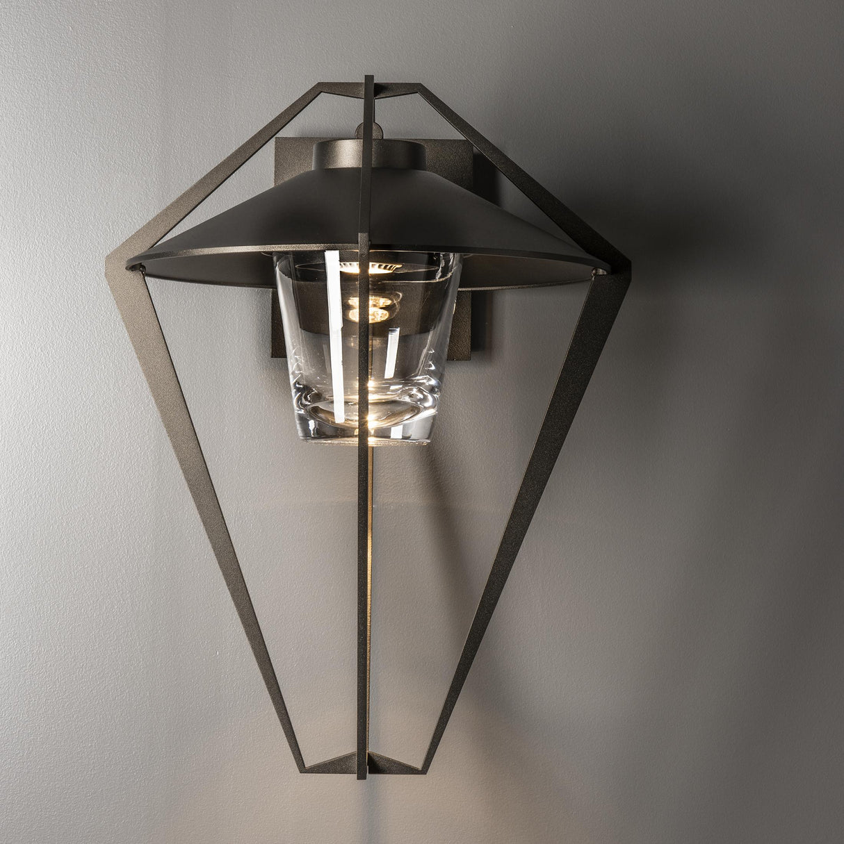 Hubbardton Forge 2022 Coastal Oil Rubbed Bronze Clear Glass (ZM) Stellar Small Outdoor Sconce