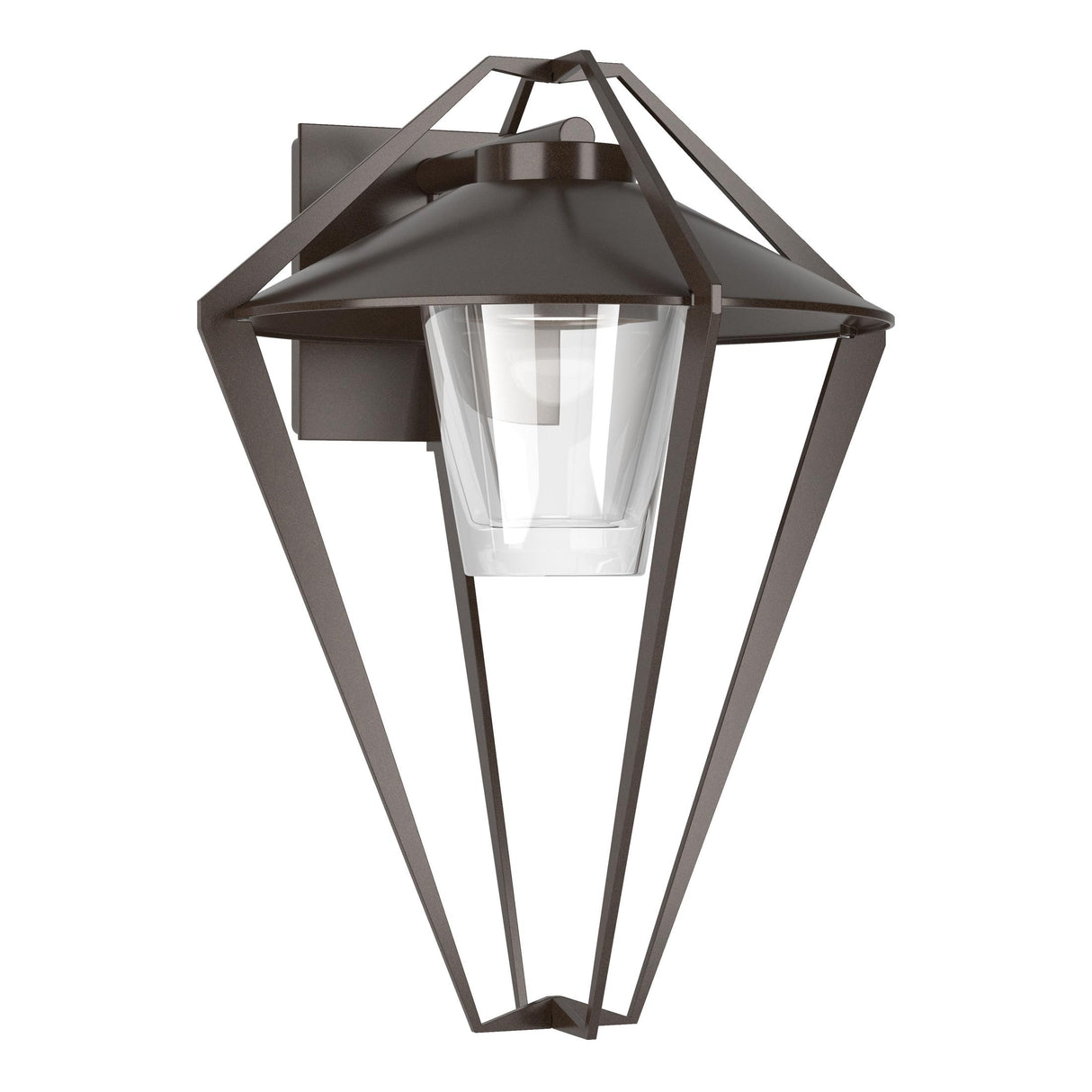 Hubbardton Forge 2022 Coastal Bronze Clear Glass (ZM) Stellar Small Outdoor Sconce