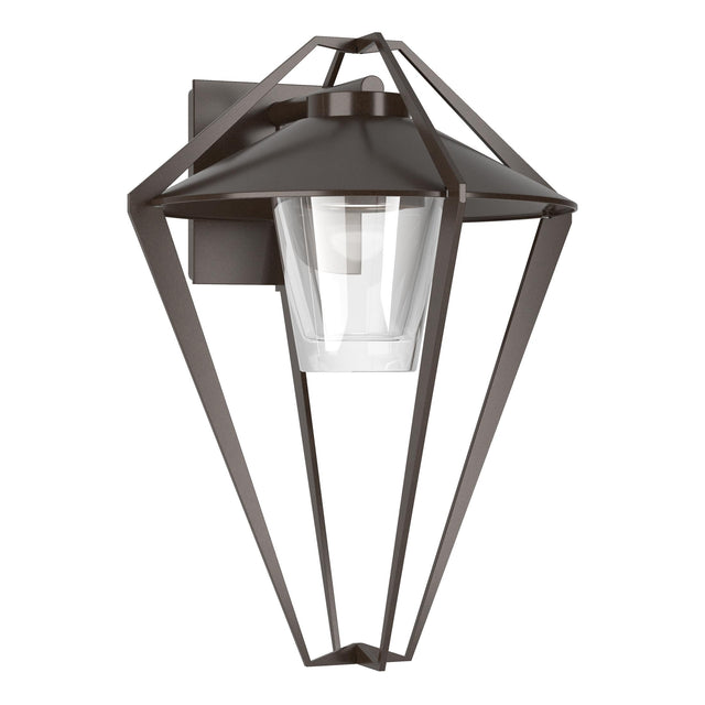 Hubbardton Forge 2022 Coastal Bronze Clear Glass (ZM) Stellar Small Outdoor Sconce