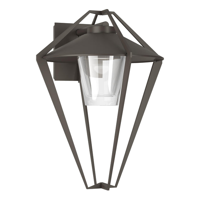 Hubbardton Forge 2022 Coastal Dark Smoke Clear Glass (ZM) Stellar Small Outdoor Sconce