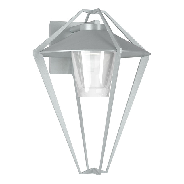 Hubbardton Forge 2022 Coastal Burnished Steel Clear Glass (ZM) Stellar Small Outdoor Sconce