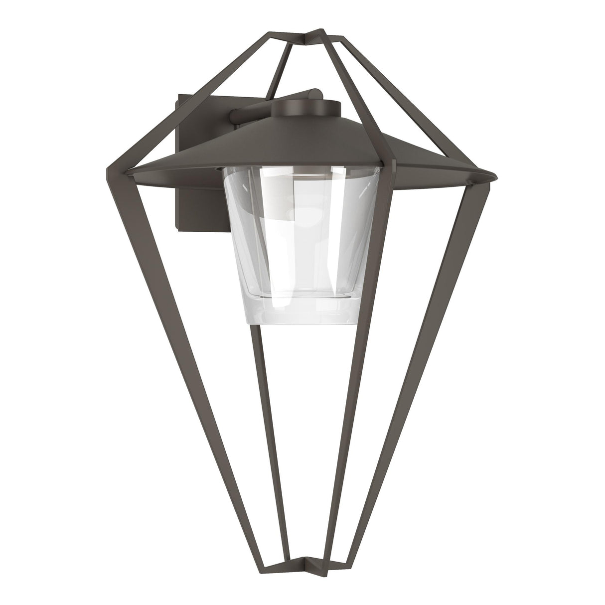 Hubbardton Forge 2022 Coastal Dark Smoke Clear Glass (ZM) Stellar Large Outdoor Sconce