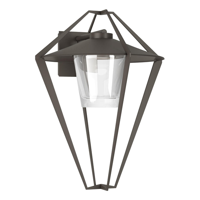 Hubbardton Forge 2022 Coastal Dark Smoke Clear Glass (ZM) Stellar Large Outdoor Sconce
