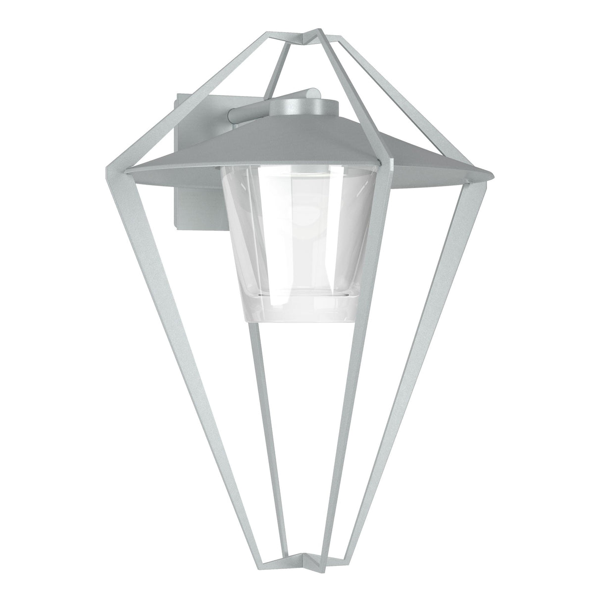 Hubbardton Forge 2022 Coastal Burnished Steel Clear Glass (ZM) Stellar Large Outdoor Sconce