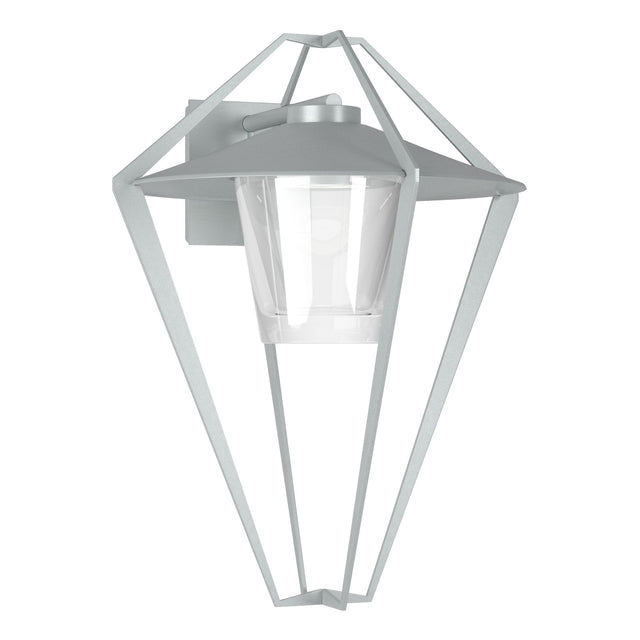 Hubbardton Forge 2022 Coastal Burnished Steel Clear Glass (ZM) Stellar Large Outdoor Sconce