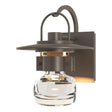 Hubbardton Forge 2014 Coastal Dark Smoke Clear Glass (ZM) Mason Small Outdoor Sconce