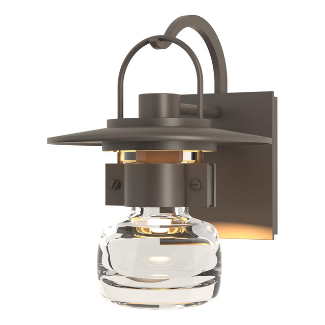 Hubbardton Forge 2014 Coastal Dark Smoke Clear Glass (ZM) Mason Small Outdoor Sconce
