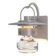 Hubbardton Forge 2014 Coastal Burnished Steel Clear Glass (ZM) Mason Small Outdoor Sconce