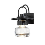 Hubbardton Forge 2014 Coastal Black Clear Glass (ZM) Mason Large Outdoor Sconce