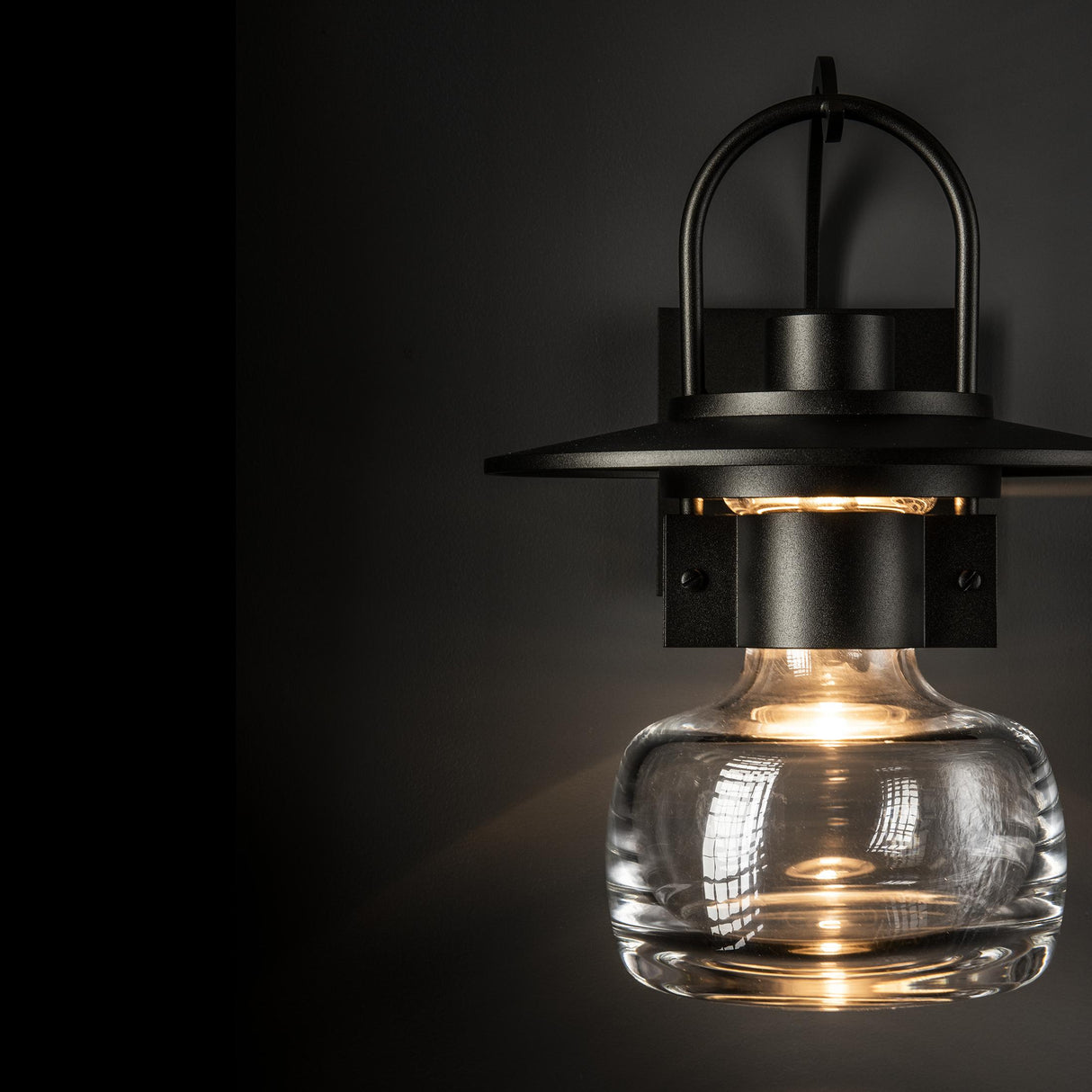Hubbardton Forge 2014 Coastal Oil Rubbed Bronze Clear Glass (ZM) Mason Large Outdoor Sconce