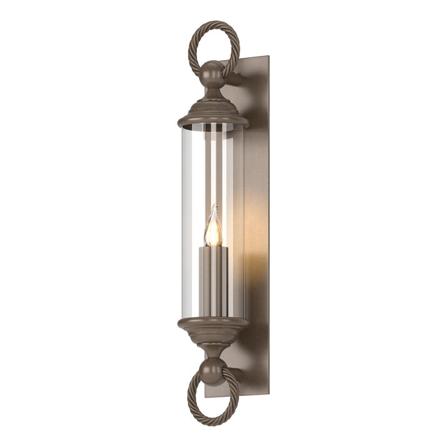 Hubbardton Forge 2015 Coastal Bronze Clear Glass (ZM) Cavo Large Outdoor Wall Sconce