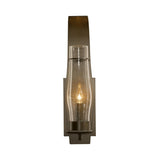 Hubbardton Forge 2008 Coastal Bronze Seeded Clear Glass (II) Sea Coast Large Outdoor Sconce