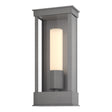 Hubbardton Forge 2015 Coastal Burnished Steel Opal Glass (GG) Portico Small Outdoor Sconce