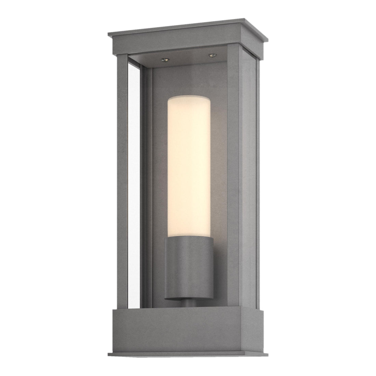Hubbardton Forge 2015 Coastal Burnished Steel Opal Glass (GG) Portico Small Outdoor Sconce