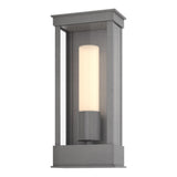 Hubbardton Forge 2015 Coastal Burnished Steel Opal Glass (GG) Portico Small Outdoor Sconce