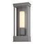 Hubbardton Forge 2015 Coastal Burnished Steel Opal Glass (GG) Portico Small Outdoor Sconce