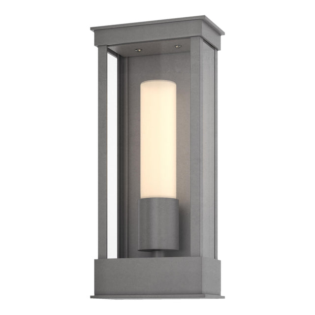 Hubbardton Forge 2015 Coastal Burnished Steel Opal Glass (GG) Portico Small Outdoor Sconce