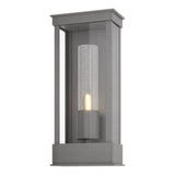 Hubbardton Forge 2015 Coastal Burnished Steel Seeded Clear Glass (II) Portico Small Outdoor Sconce