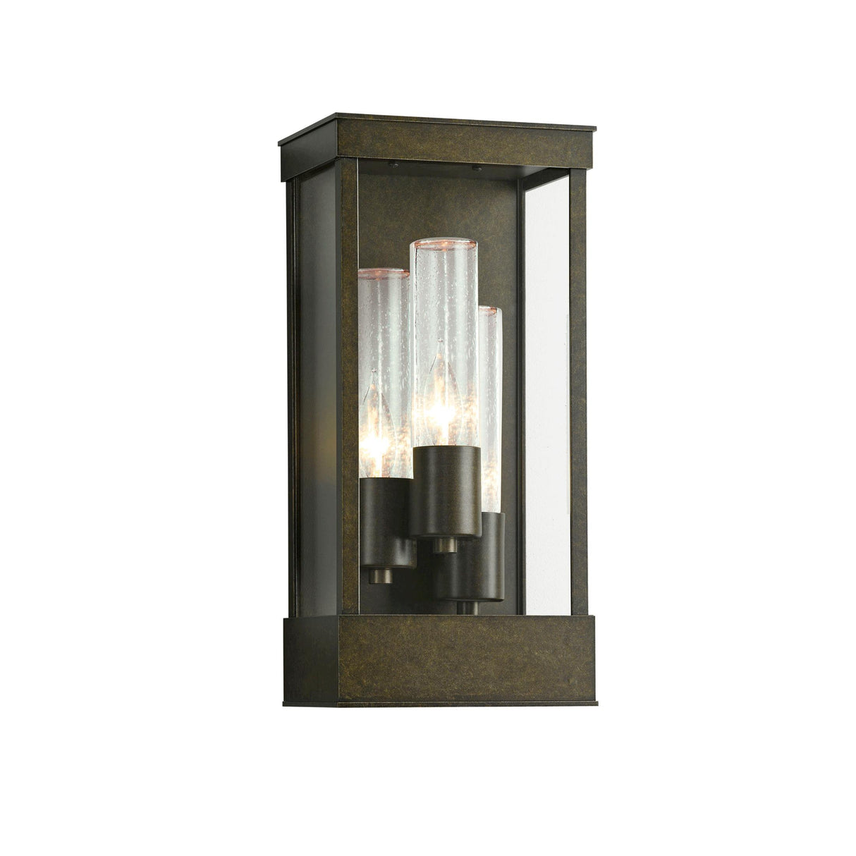 Hubbardton Forge 2015 Coastal Bronze Seeded Clear Glass (II) Portico Outdoor Sconce