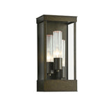 Hubbardton Forge 2015 Coastal Bronze Seeded Clear Glass (II) Portico Outdoor Sconce
