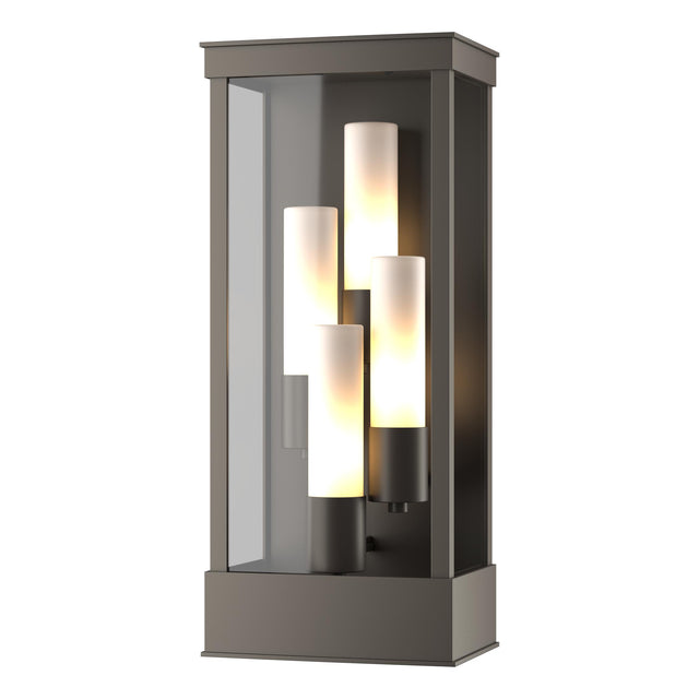 Hubbardton Forge 2015 Coastal Dark Smoke Opal Glass (GG) Portico Large Outdoor Sconce