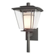Hubbardton Forge 2010 Coastal Natural Iron Clear Glass with Opal Diffuser (ZU) Beacon Hall Outdoor Sconce