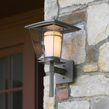 Hubbardton Forge 2010 Coastal Natural Iron Clear Glass with Opal Diffuser (ZU) Beacon Hall Outdoor Sconce