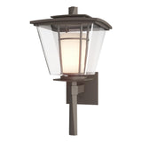 Hubbardton Forge 2010 Coastal Dark Smoke Clear Glass with Opal Diffuser (ZU) Beacon Hall Outdoor Sconce