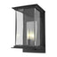 Hubbardton Forge 2021 Coastal Black Translucent Vintage Platinum Clear Glass (ZM) Kingston Outdoor Medium Sconce
