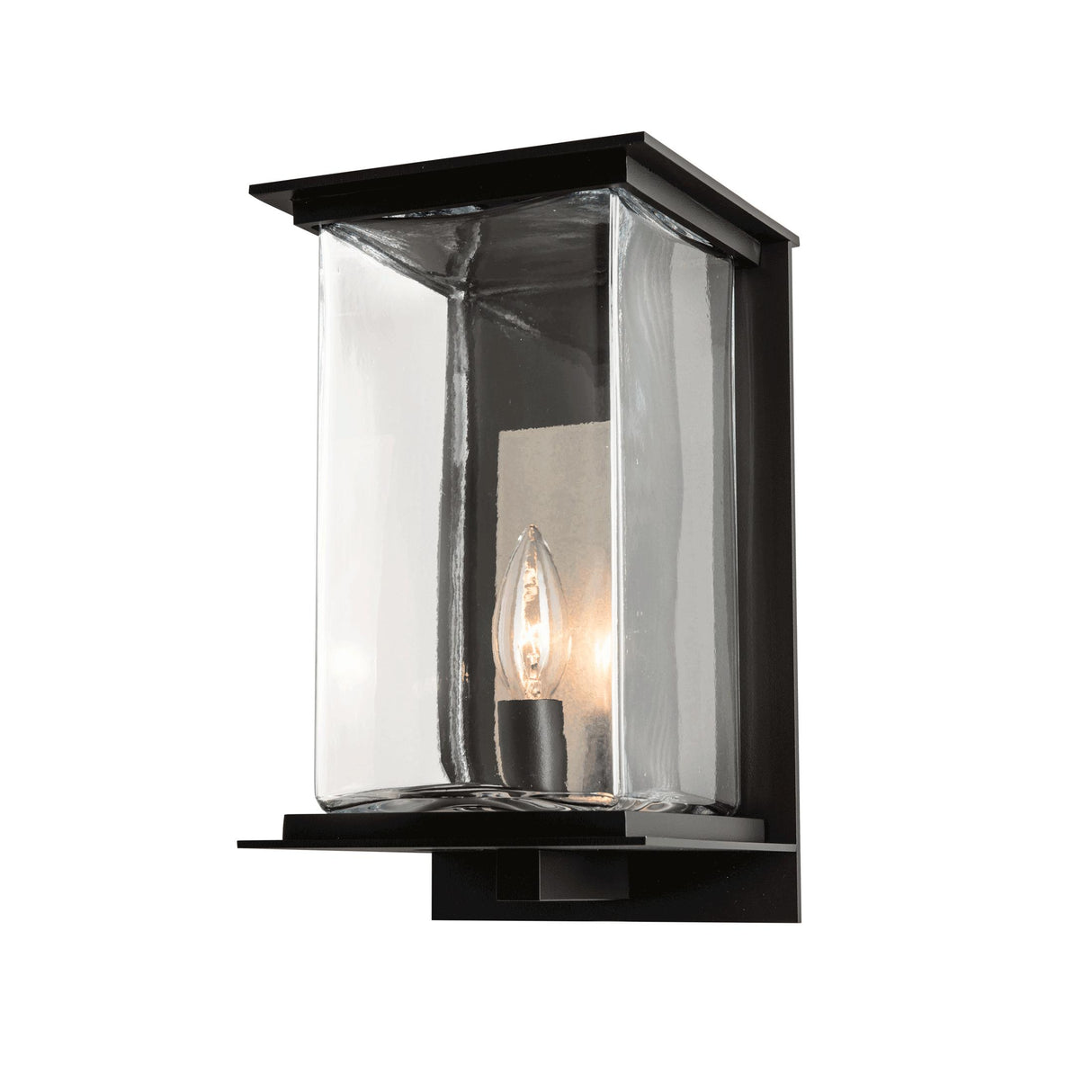 Hubbardton Forge 2021 Coastal Black Translucent Vintage Platinum Clear Glass (ZM) Kingston Outdoor Medium Sconce