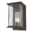 Hubbardton Forge 2021 Coastal Bronze Translucent Vintage Platinum Clear Glass (ZM) Kingston Outdoor Medium Sconce