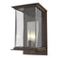 Hubbardton Forge 2021 Coastal Bronze Translucent Vintage Platinum Clear Glass (ZM) Kingston Outdoor Medium Sconce