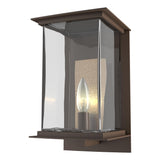 Hubbardton Forge 2021 Coastal Bronze Translucent Soft Gold Clear Glass (ZM) Kingston Outdoor Medium Sconce