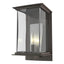 Hubbardton Forge 2021 Coastal Dark Smoke Translucent Vintage Platinum Clear Glass (ZM) Kingston Outdoor Medium Sconce
