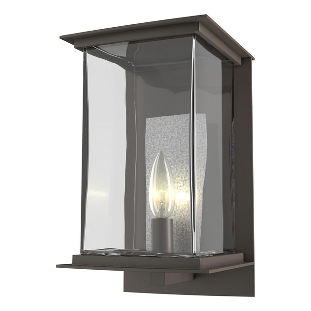 Hubbardton Forge 2021 Coastal Dark Smoke Translucent Vintage Platinum Clear Glass (ZM) Kingston Outdoor Medium Sconce