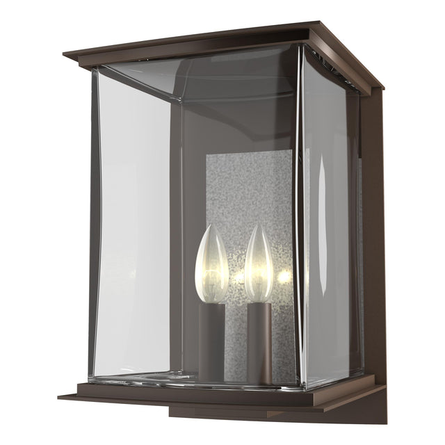 Hubbardton Forge 2021 Coastal Bronze Translucent Vintage Platinum Clear Glass (ZM) Kingston Outdoor Large Sconce