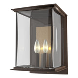 Hubbardton Forge 2021 Coastal Bronze Translucent Soft Gold Clear Glass (ZM) Kingston Outdoor Large Sconce