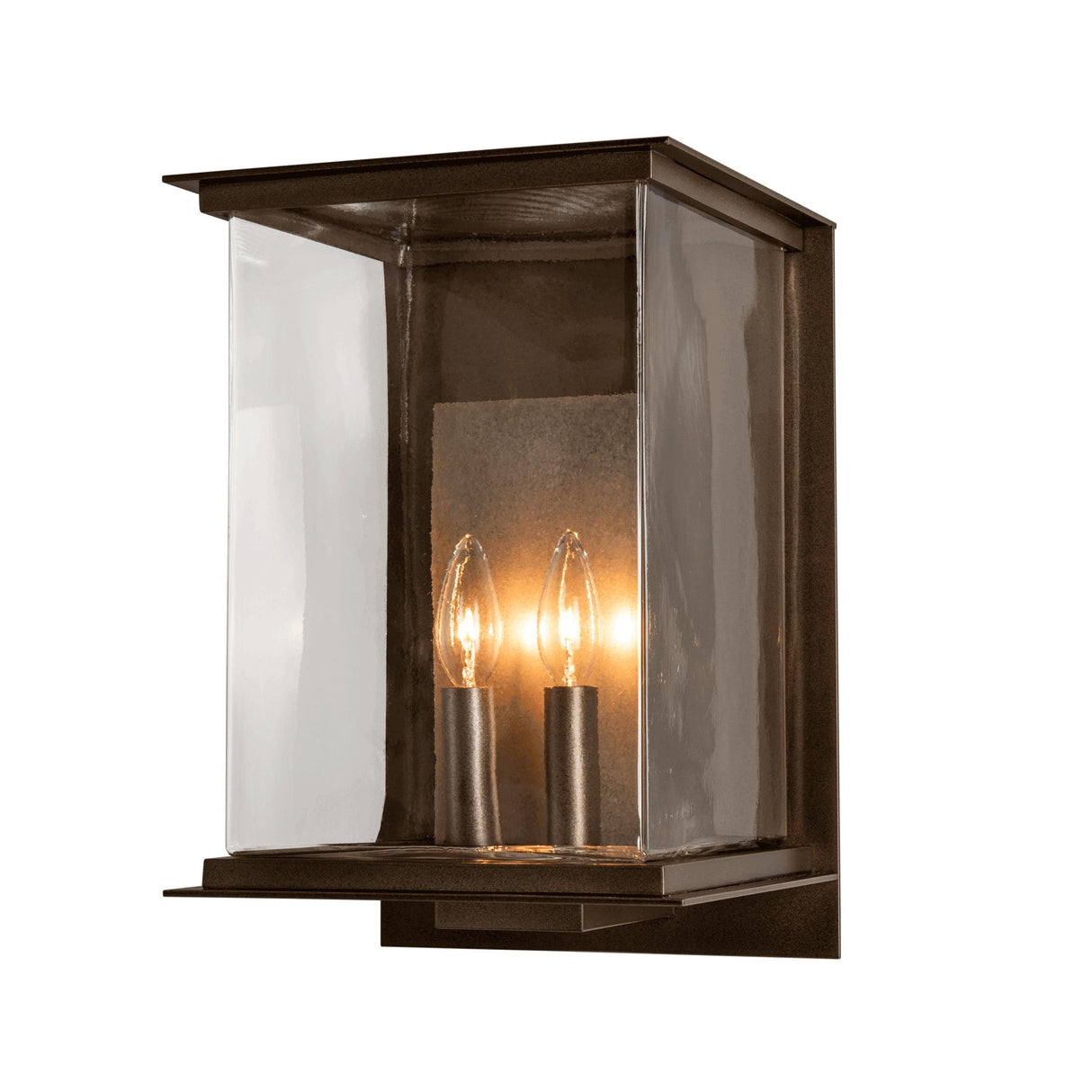 Hubbardton Forge 2021 Coastal Bronze Translucent Soft Gold Clear Glass (ZM) Kingston Outdoor Large Sconce