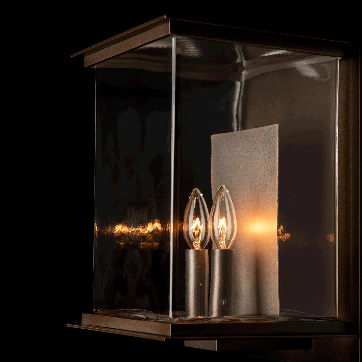 Hubbardton Forge 2021 Coastal Bronze Translucent Soft Gold Clear Glass (ZM) Kingston Outdoor Large Sconce